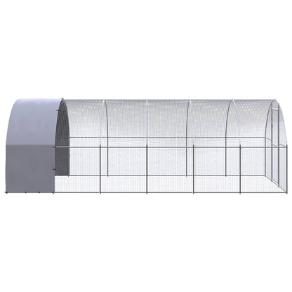 Galinheiro de exterior 3x6x2 m aço galvanizado