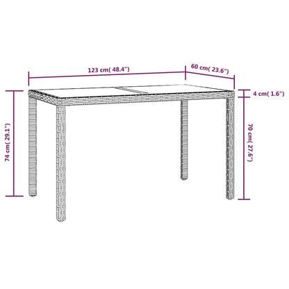 3 pcs conjunto de jantar p/ jardim c/ almofadões vime PE preto