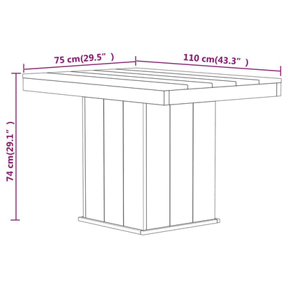 3 pcs conjunto de jantar para jardim pinho impregnado