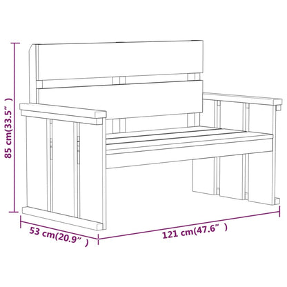 3 pcs conjunto de jantar para jardim pinho impregnado