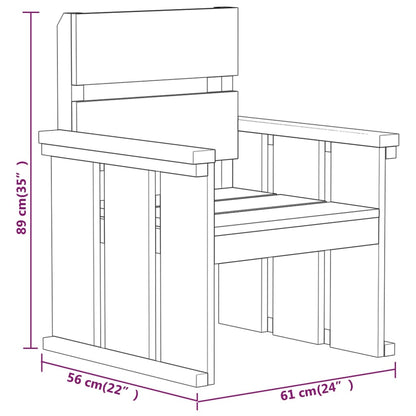 5 pcs conjunto de jantar para jardim pinho impregnado