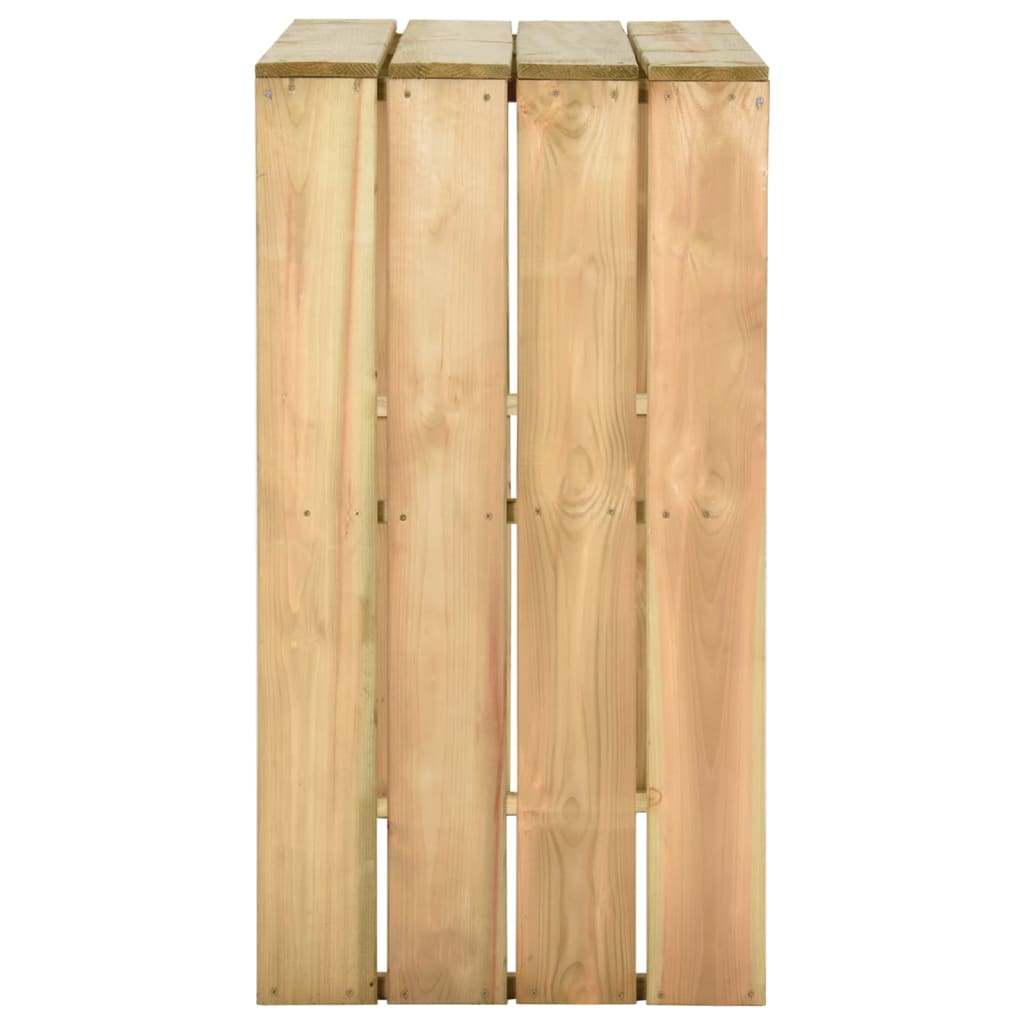 5 pcs conjunto de bar para jardim pinho impregnado