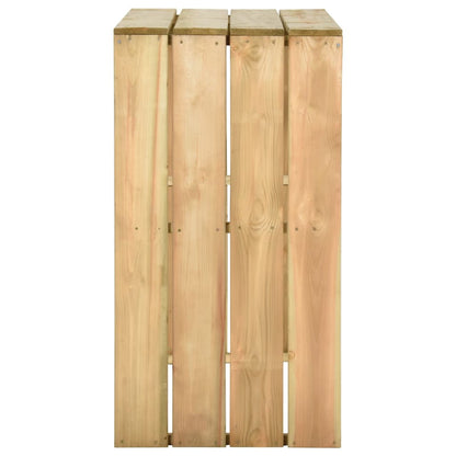 5 pcs conjunto de bar para jardim pinho impregnado