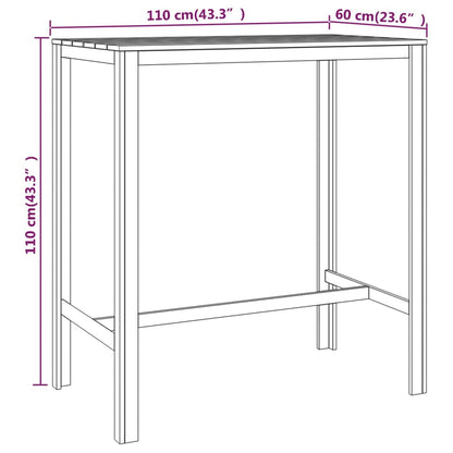 7 pcs conjunto de bar para jardim madeira de pinho impregnada