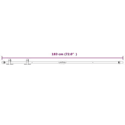 Mini kit para armário deslizante aço carbono 183 cm branco