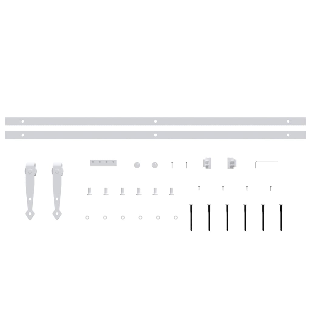 Mini kit para armário deslizante aço carbono 200 cm branco