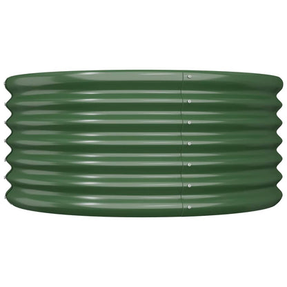 Vaso/floreira de jardim aço revestido a pó 80x80x36 cm verde