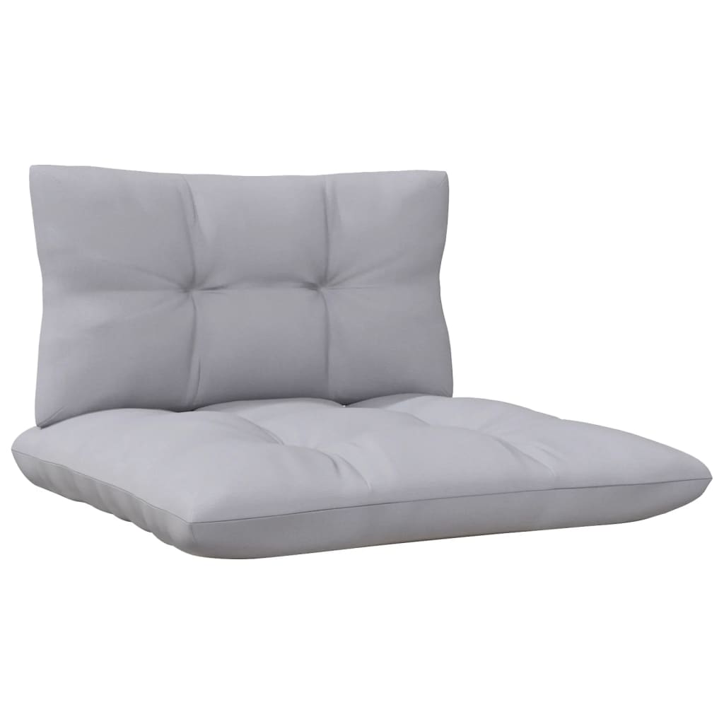 9 pcs conjunto lounge de jardim c/ almofadões cinzentos pinho