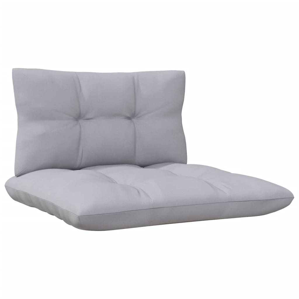 13 pcs conjunto lounge de jardim c/ almofadões cinzentos pinho