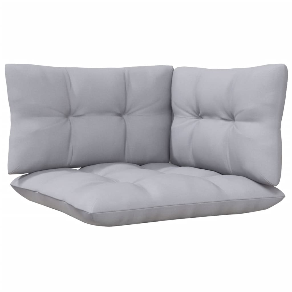 8 pcs conjunto lounge de jardim + almofadões cinza pinho