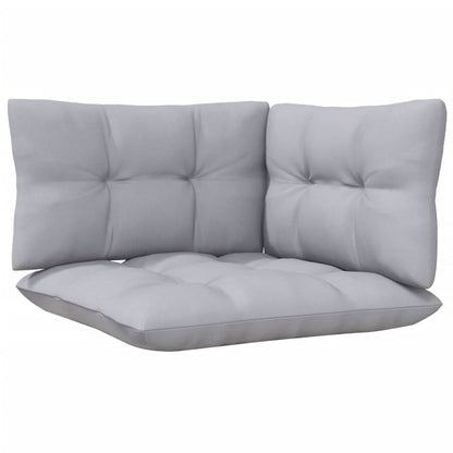 8 pcs conjunto lounge de jardim + almofadões cinza pinho