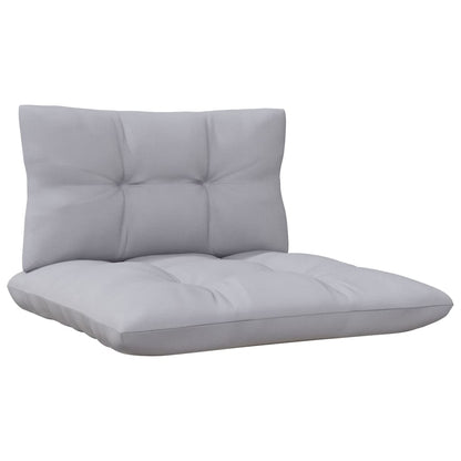 6 pcs conjunto lounge de jardim c/ almofadões cinzentos pinho