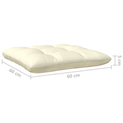 4 pcs conjunto lounge jardim c/ almofadões creme pinho