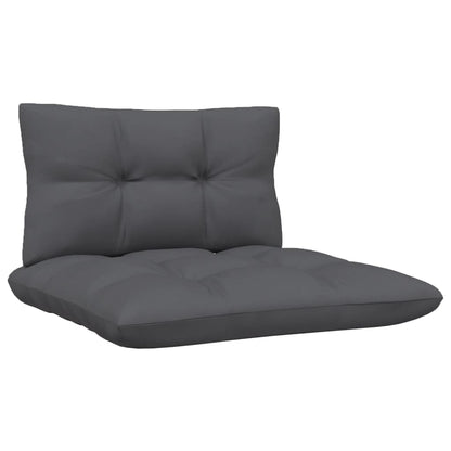 4 pcs conjunto lounge jardim c/ almofadões pinho antracite