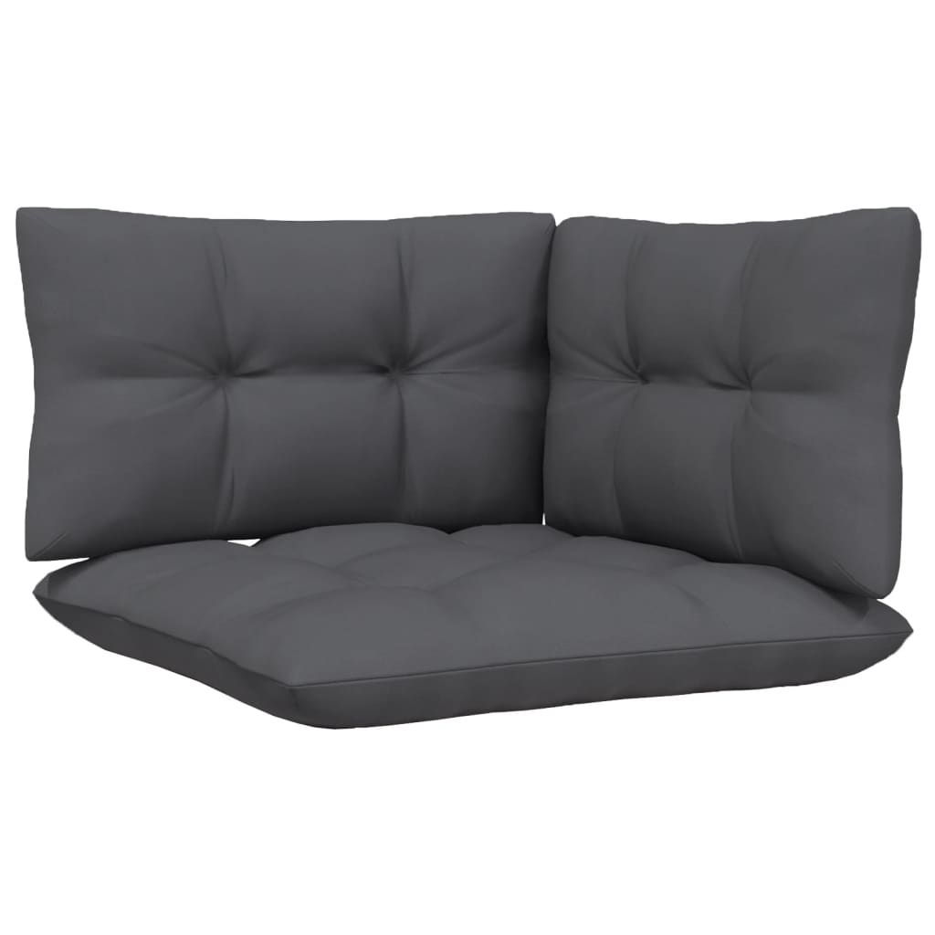 6 pcs conjunto lounge jardim c/ almofadões pinho maciço