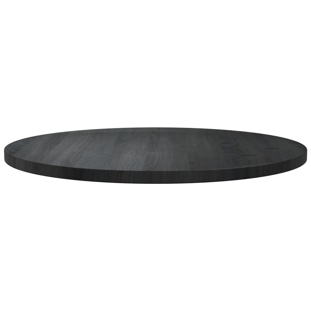 Tampo de mesa pinho maciço Ø70x2,5 cm preto