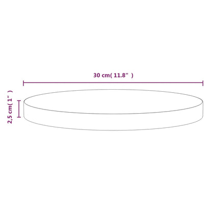 Tampo de mesa pinho maciço Ø30x2,5 cm cinzento