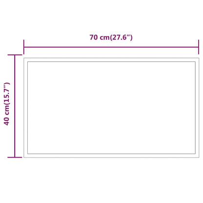 Espelho de casa de banho com luzes LED 70x40 cm