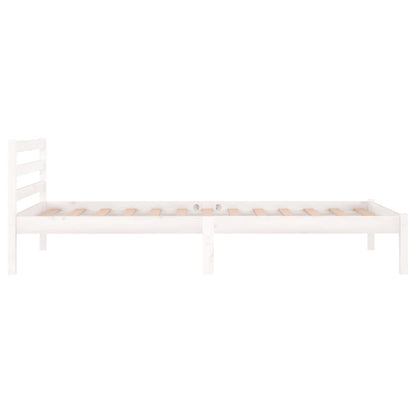 Estrutura de cama 90x200 cm pinho maciço branco