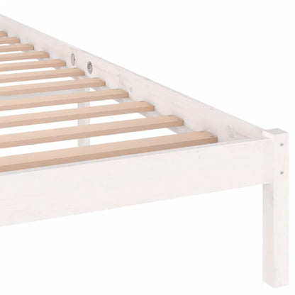 Estrutura de cama 160x200 cm pinho maciço branco