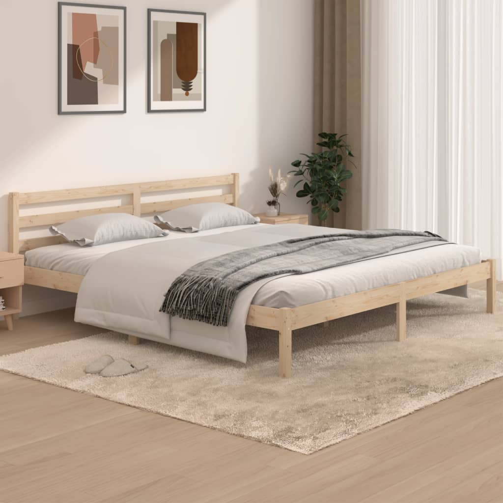 Estrutura de cama super king 180x200 cm pinho maciço