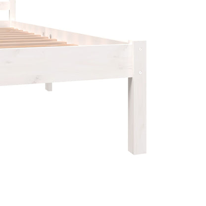 Estrutura de cama super king 180x200 cm pinho maciço branco