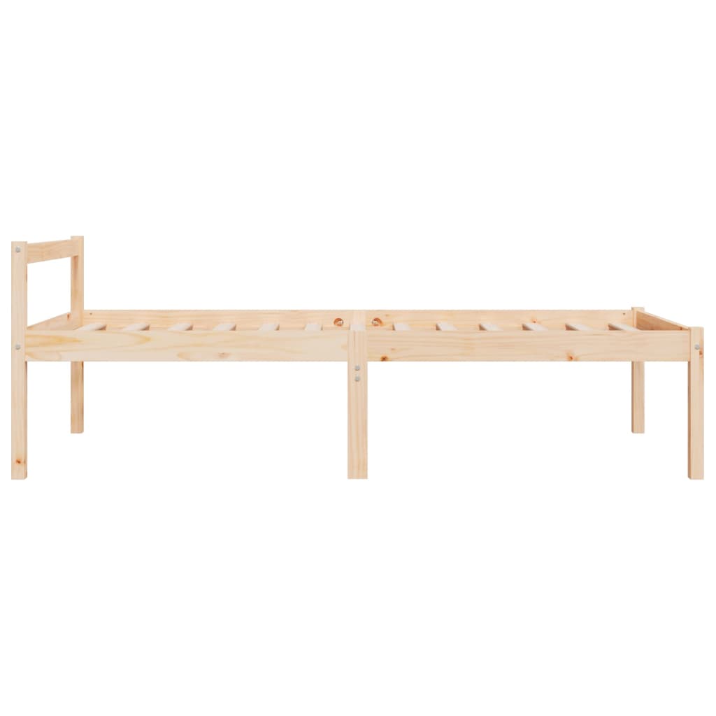 Cama de solteiro pequena p/ idosos 75x190 cm pinho maciço