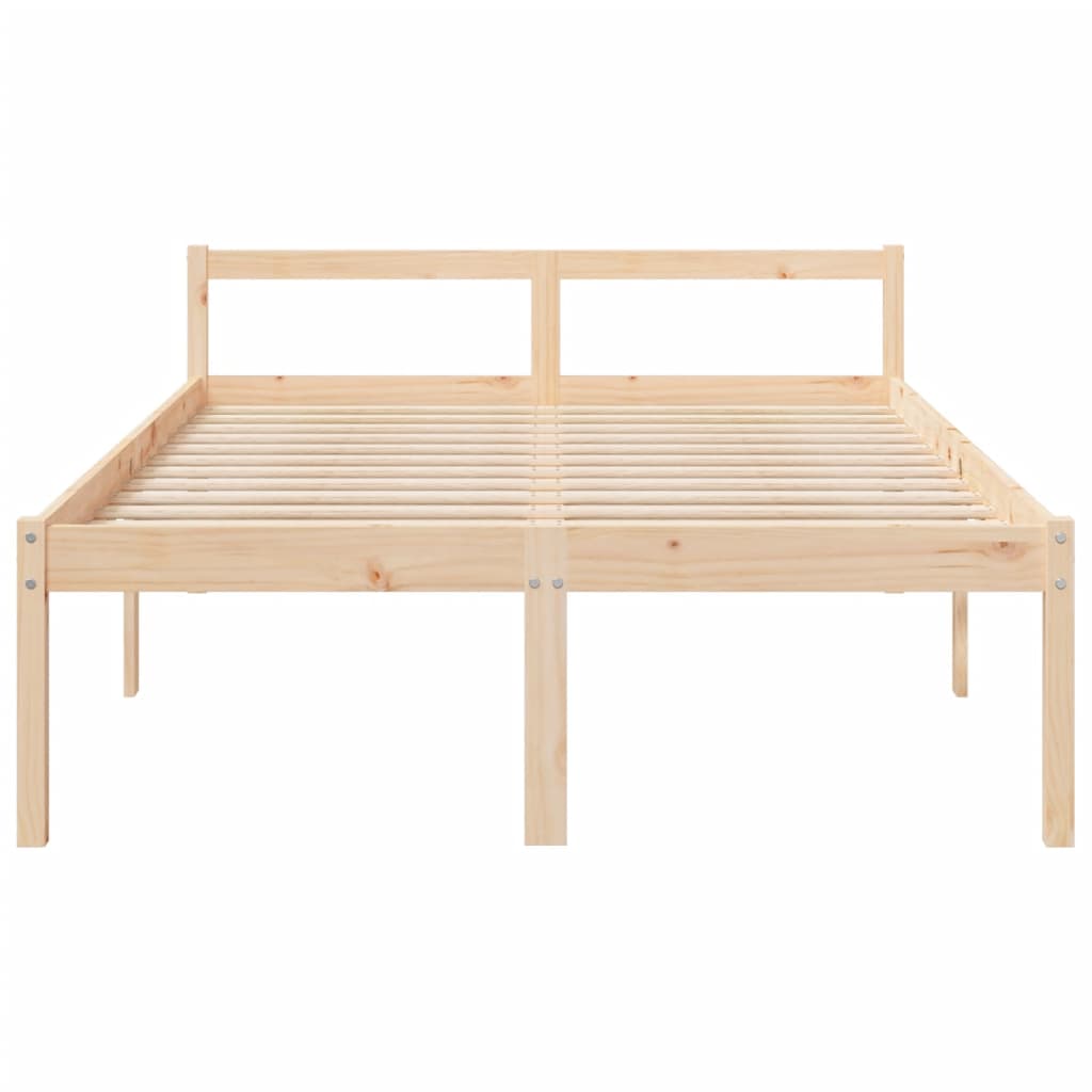 Cama de casal pequena para idosos 120x190 cm pinho maciço