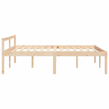 Cama de casal pequena para idosos 120x190 cm pinho maciço