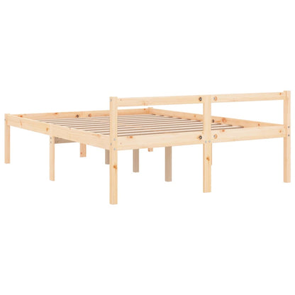 Cama de casal pequena para idosos 120x190 cm pinho maciço