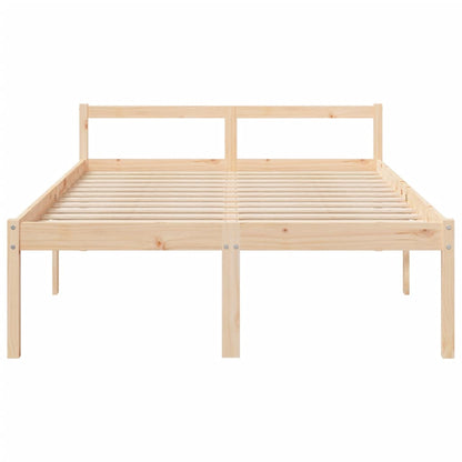 Estrutura de cama casal 135x190 cm pinho maciço