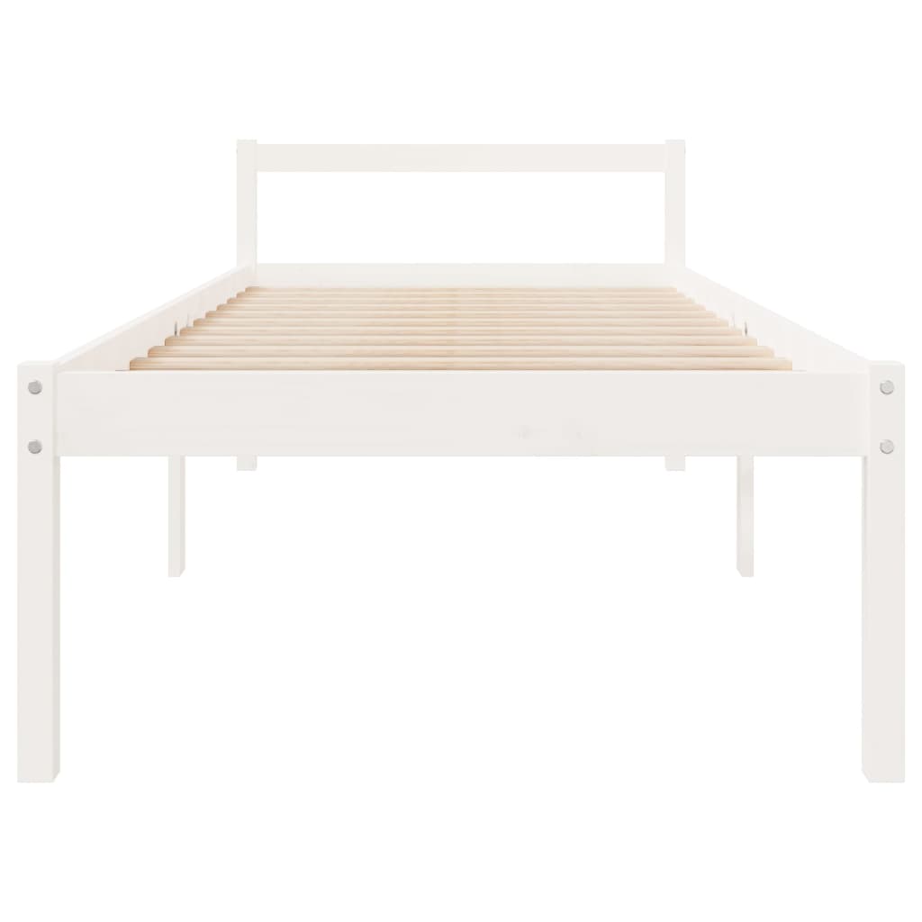 Cama para idosos 100x200 cm pinho maciço branco