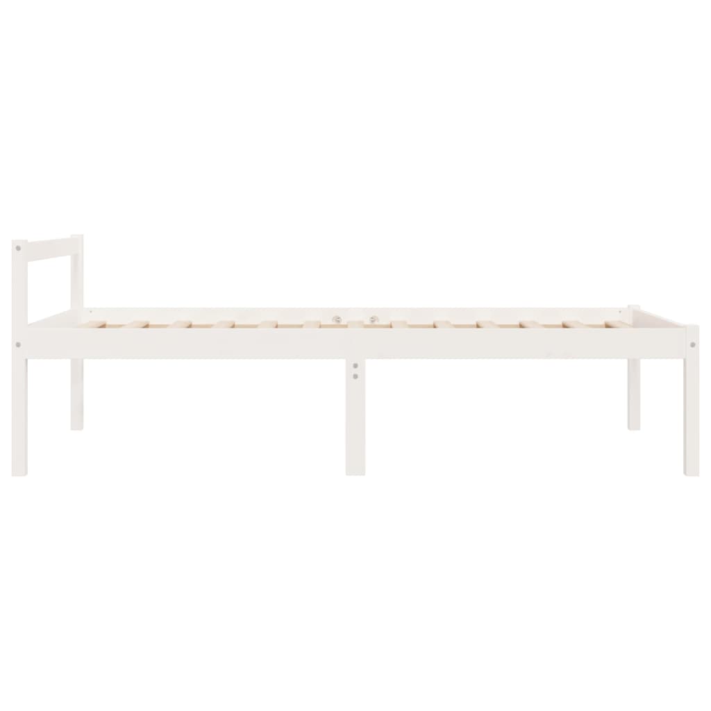 Cama para idosos 100x200 cm pinho maciço branco