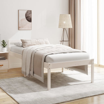 Cama para idosos 100x200 cm pinho maciço branco