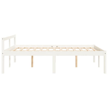 Estrutura de cama 120x200 cm pinho maciço branco