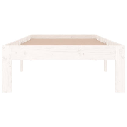 Estrutura cama pequena solteiro 75x190 cm madeira maciça branco