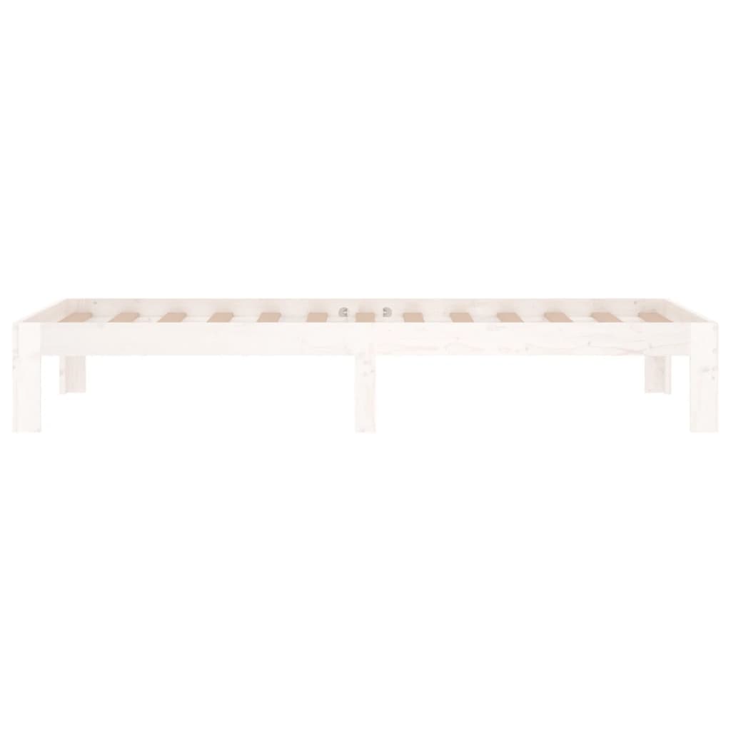 Estrutura cama pequena solteiro 75x190 cm madeira maciça branco