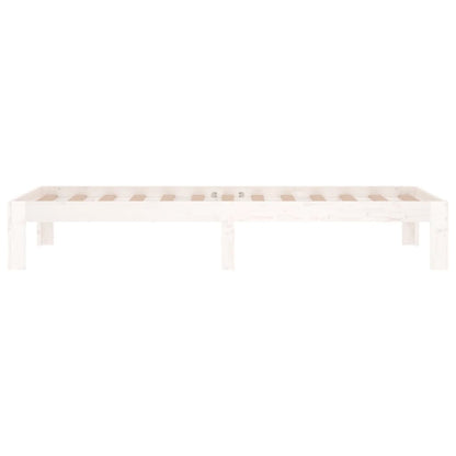 Estrutura cama pequena solteiro 75x190 cm madeira maciça branco