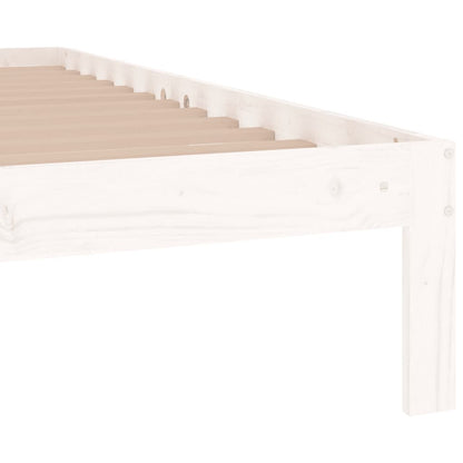 Estrutura cama pequena solteiro 75x190 cm madeira maciça branco