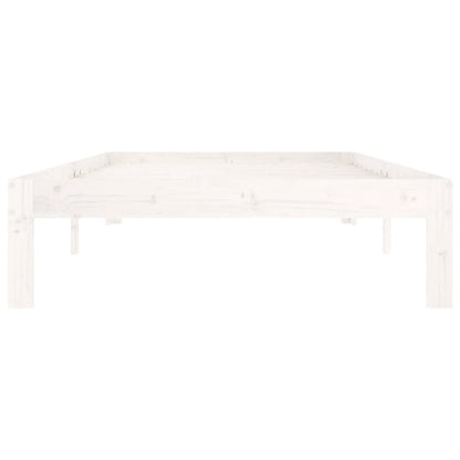 Estrutura de cama 100x200 cm pinho maciço branco