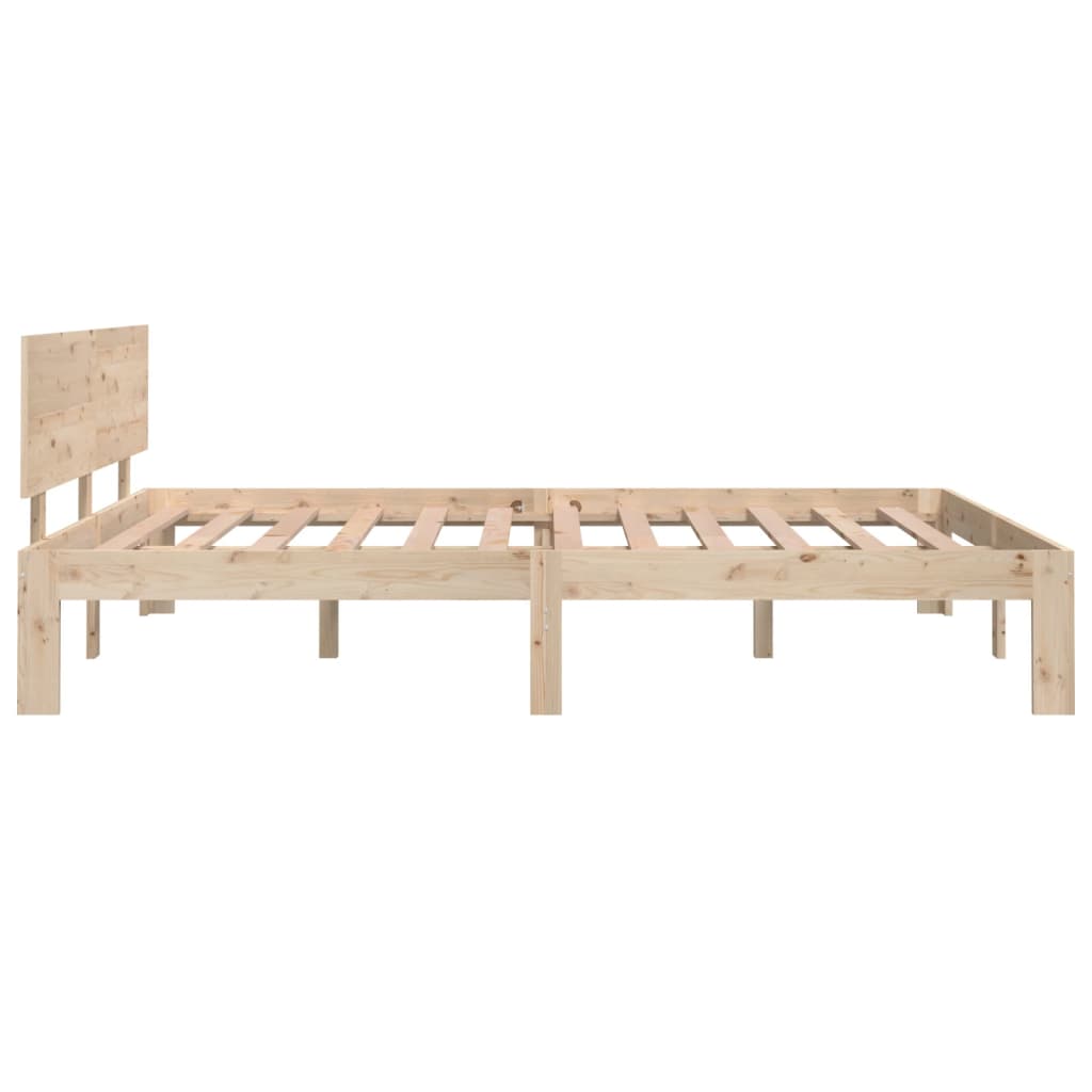 Estrutura de cama casal 135x190 cm madeira maciça