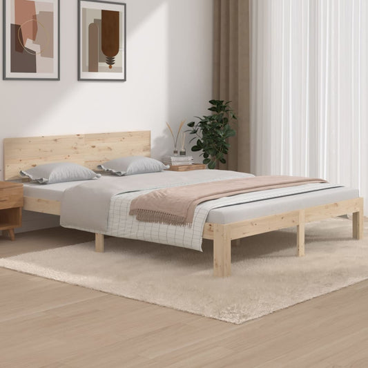 Estrutura de cama king 150x200 cm madeira maciça