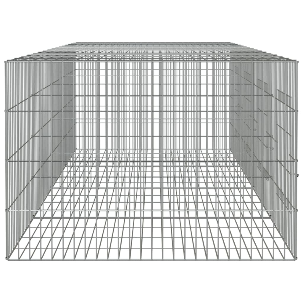 Coelheira de 4 painéis 217x79x54 cm ferro galvanizado