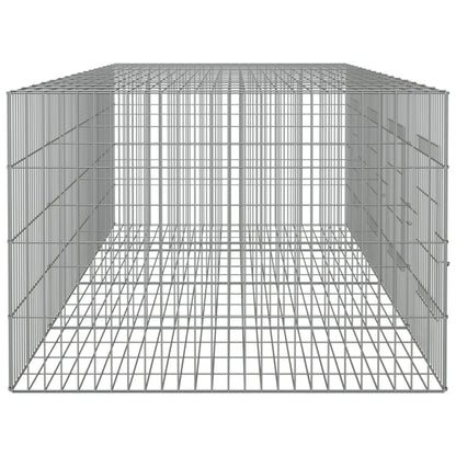 Coelheira de 4 painéis 217x79x54 cm ferro galvanizado