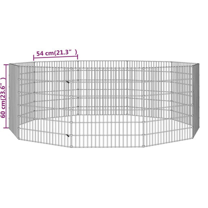 Coelheira de 10 painéis 54x60 cm ferro galvanizado