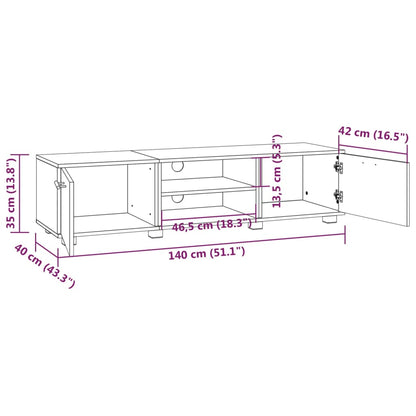 Móvel de TV Marvila de 140 cm - Madeira Rústica - Design Moderno