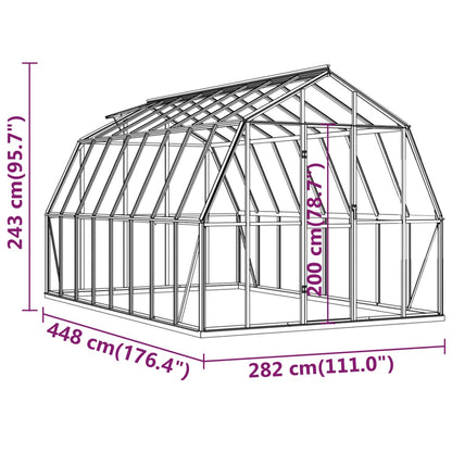 Estufa GreenHouse com Base - 12,63 m² - Estrutura em Aluminio e Aço