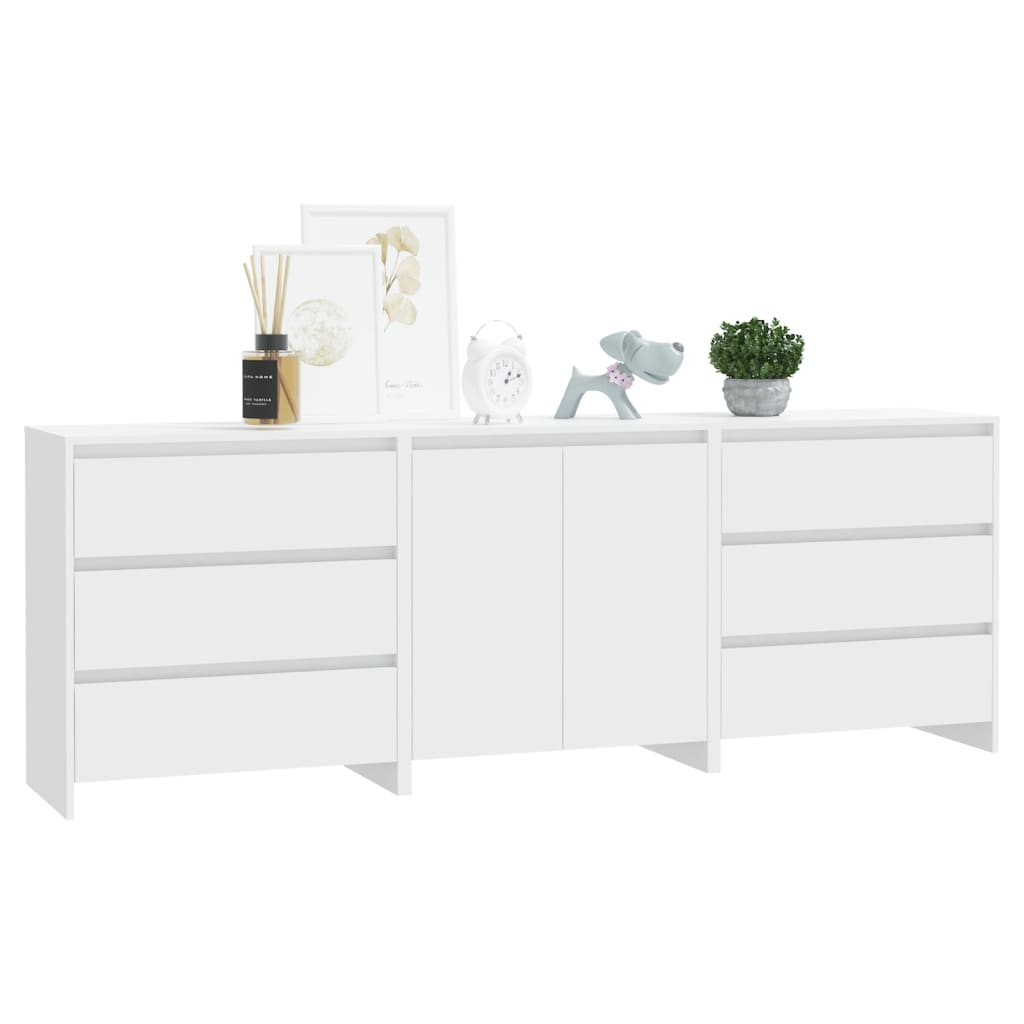 Aparador Endy de 210cm - Branco - Design Moderno