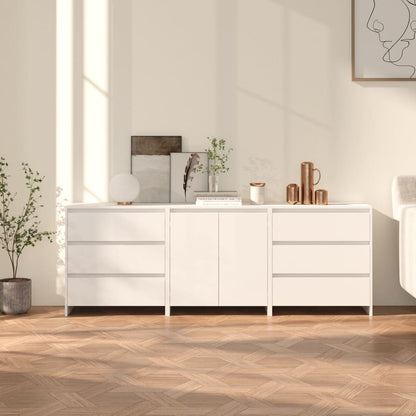 Aparador Endy de 210cm - Branco - Design Moderno