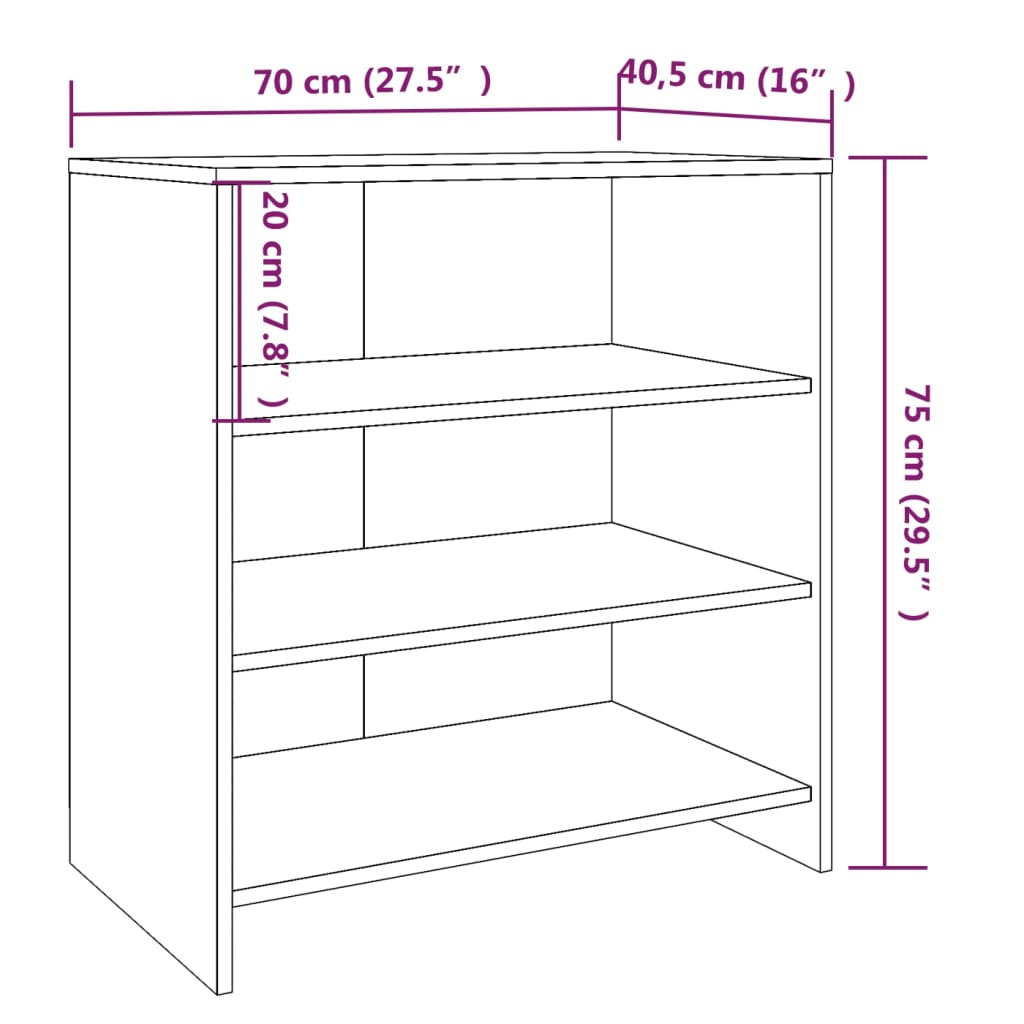 Aparador Vouga de 210 cm - Nogueira - Design Moderno